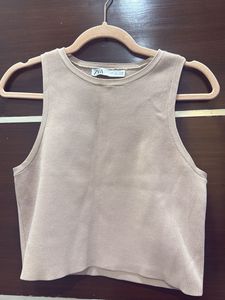 Zara Ribbed Knit Tank Top