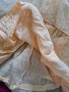 Girl's Cream Colour Net Frock