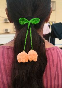 Handmade Crochet Sunflower, Daisy, Tulip Hair Ties