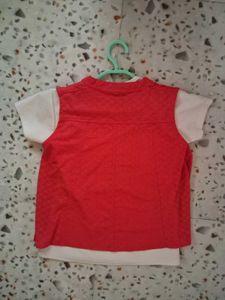 White top with pink shrug