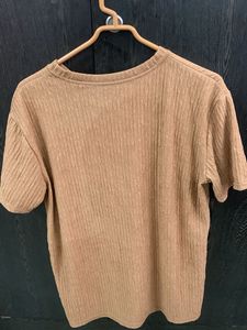 Casual Textured T-Shirt &amp; Pants- Co-ord Set