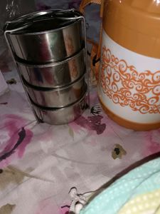 4 Kwality Thermoware Mojo, Stainless Steel Tiffi