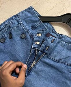 Vintage Button-Up Denim Shorts
