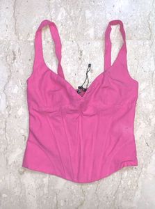Zara Hot Pink Corset Top