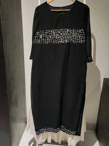 Elegant Black Kurta with Sharara