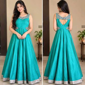 Beautiful Teal Blue Ethnic Gown