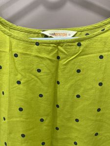 Rust Orange Green Peplum Top