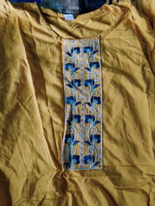Yellow Embroidered Kurta