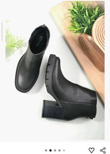 Black Heeled Ankle Boots For Woman