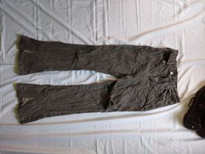 Grey Flared Jeans with Front Slits