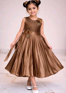 Elegant Brown Girls Dress