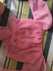 Chic Pink Puff Sleeve Top