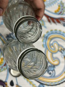 Glass keventers bottles set of 2