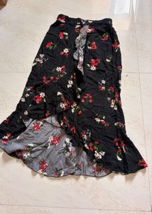Black Floral Maxi Skirt