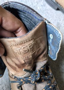 TSF leather Stylish Tan Hiking Boots