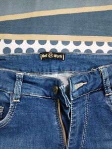 Blue Wide Leg Jeans