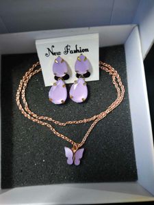 Butterfly Necklace and Earring Set