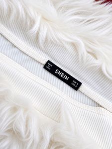 Chic White One-Shoulder Fur Trim Top