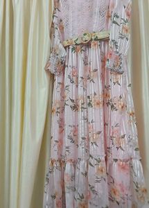 Elegant Floral Print Maxi Dress