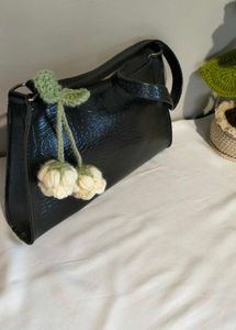 Crochet Lily of the valley bag charm