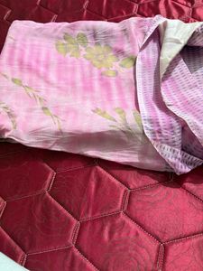 Beautiful Pink Floral Saree