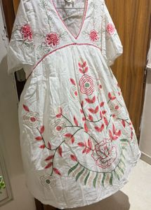 Max Embroidered White Summer Dress