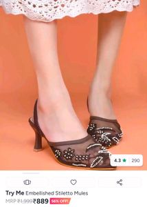 N. Embellished Stiletto Mules