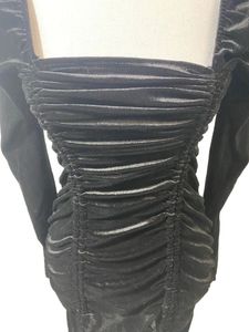 Square Neck Black Dress