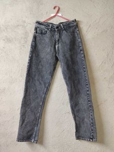 charcoal Mom Fit Baggy