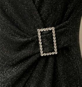 Sparkly Black Long Sleeve Top