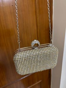Rhinestone Studded Clutch