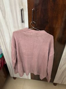 Soft Pink Cable Knit Sweater