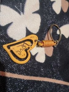 Cute Orange Teddy Bear Keychain