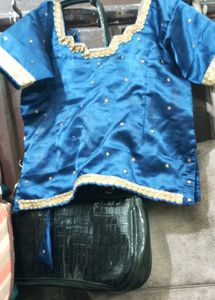 Embroidered Blue Ethnic Set