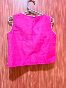 kids pink orange lehenga set