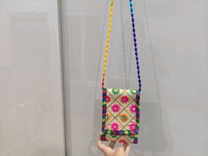 Boho Embroidered Sling Pouch