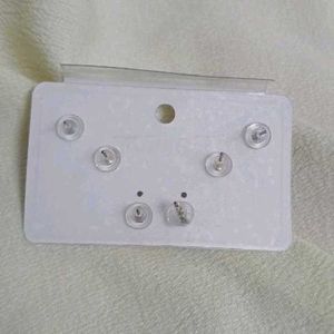 Chic Bow Pearl &amp; Crystal Earring Set(3)