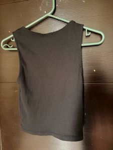 Ribbed Button-Up Tank Top