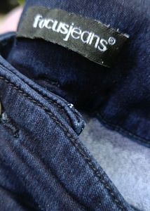 Blue High Waist Jeggings, Ankle Length