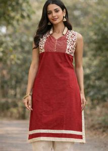 Elegant|Stylish|Dark red,wine|Ethenic Kurta