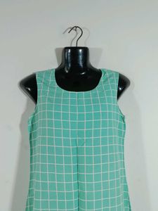Sea Green Printed Overcoat Style Kurta Set
