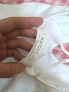 Zara White Plunge Neck Bodysuit