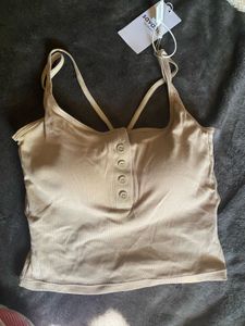 Tan Henely Crop Top