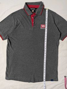 Men's Dickies Grey &amp; Red Polo Shirt