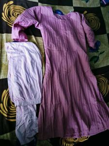 Elegant Lavender Textured Kurta
