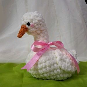Cute Crochet Swan Plush Toy