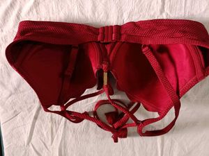 Hunkemoller Red Textured Bra