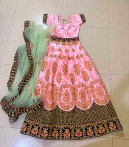 Stunning Pink & Mint Lehenga Choli