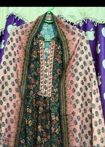 Beautiful Floral Kurta Set with Dupatta