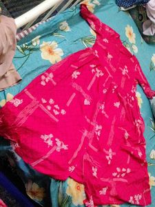 Vibrant Pink Printed Kurta